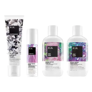 IGK MEET THE MVP — AMLA OIL BUNDLE | Expensive Glaze + Cash In Repair Serum + Pay Day Shampoo  + Pay Day Conditioner | 646ml | 21.8 oz