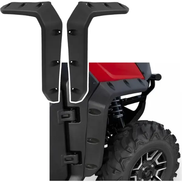 HECASA Automotive Horn-Shape PP Plastic Fender Flares - Compatible with 2014-2024 Honda Pioneer 700 2/4, 65x41x20 Impact-Proof Stone Shield Mudguard Replacement Accessories
