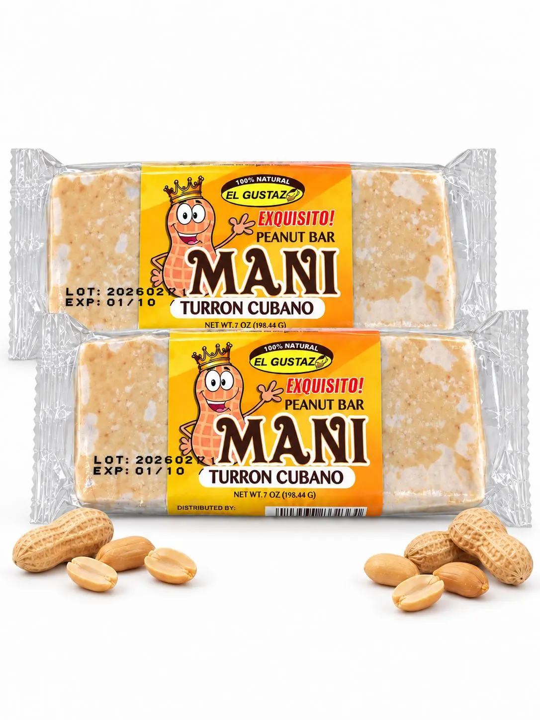 Turrón de Mani Cubano Peanut Bar 7 oz -(198.44 g)