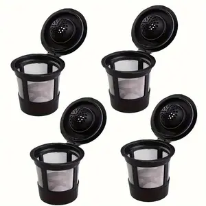Reusable Coffee Filter Cup, 3 Counts BPA Free Universal Fit Refillable Coffee Filter Cup, Coffee Making Tool for Home Office Use