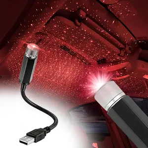 USB Star Projector Night Light, Portable Adjustable Romantic Interior Car Roof Lights, Portable Star Lamp Projector Decorations for Car, Ceiling, Bedroom