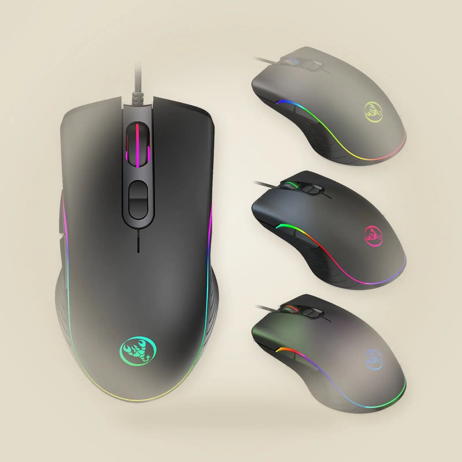 A867 RGB Gaming Mouse — 6400 DPI Wired with 7 Buttons