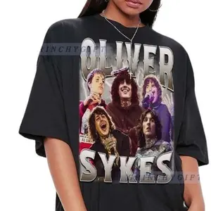 Vintage Retro Oliver Sykes Merch Bootleg Inspired Graphic Unisex Tee Shirt Tshirt