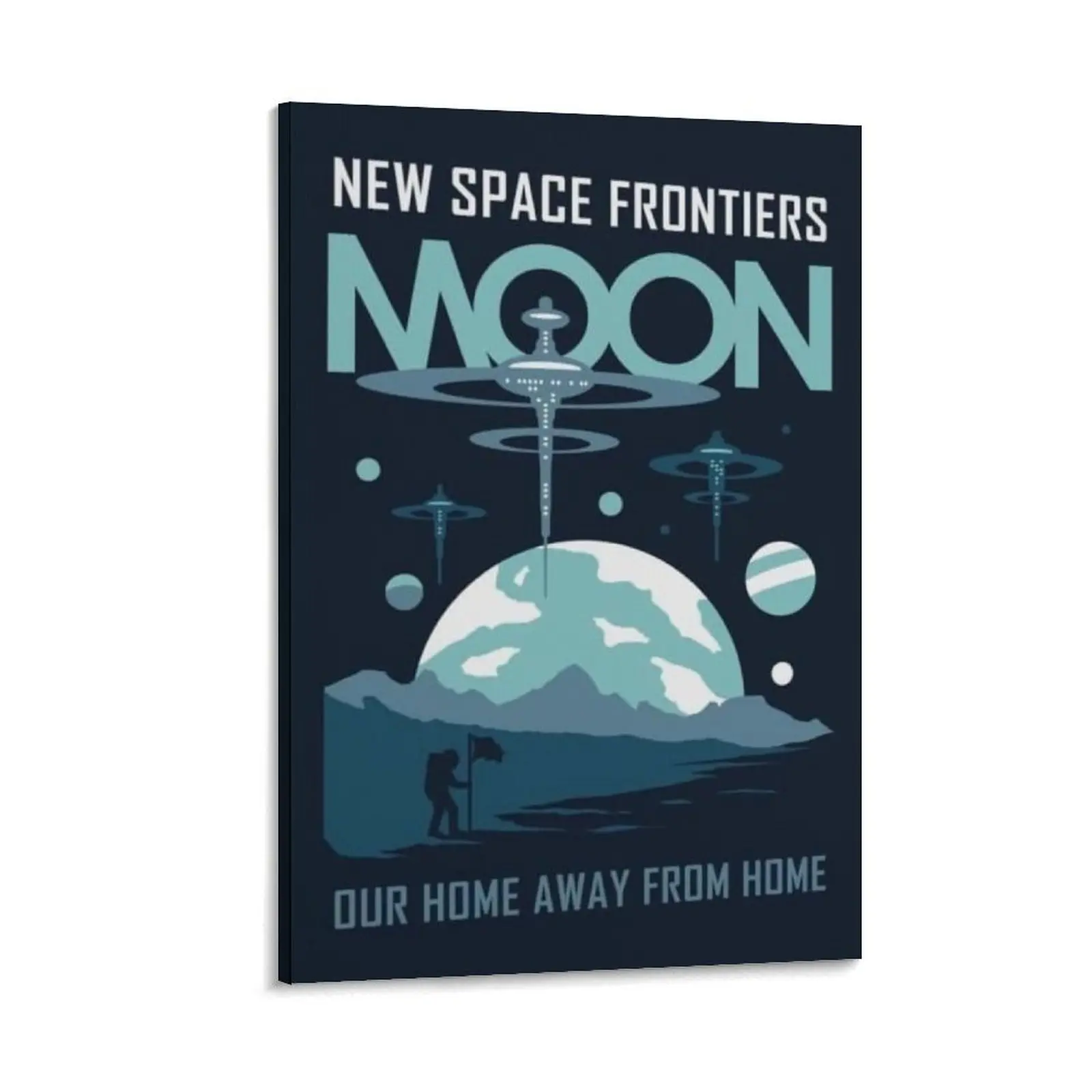 New Space Frontiers Adventure Time Poster Canvas Poster Bedroom Decor Sports Landscape Office Room Decor Gift Frames Ornaments Wall Decoration
