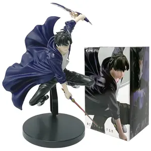 Anime solo leveling Figure 18cm Action Sung Jin-Woo Character Battle Version Pvc Model Toys Desktop Decoration Birthday Gifts