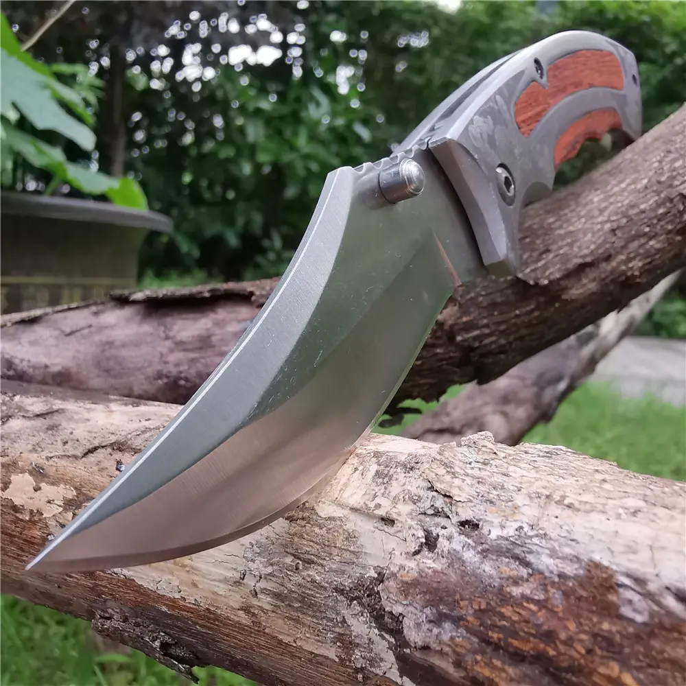 8CR15 Stainless Steel Blade Slim Folding Tactical EDC Pocket Utility Knife - Slim Folding Design Survival Equipment for Camping, Bushcraft, Outdoor Multifunctional Use