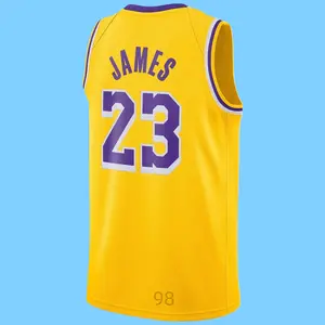 Men's stitched Basketball Jersey Gold CV 2025