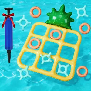 Inflatable Tic Tac Toe & Toss Game – 2-in-1 Pineapple Pool Toy, Outdoor Backyard Activity for Adults & Family, Carnival Party Must-Have #PoolGame
