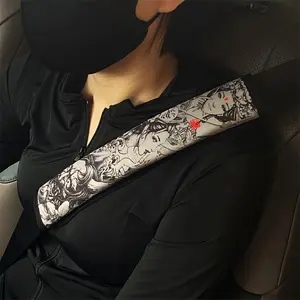 Jdm Car Interior Seat Belt Cover, Cute Fox Girl Design, Durable & Stylish Protection, Perfect Fit for Jdm Cars, Enhance Your Vehicle's Look! Car Interior Decor, Girly Car Accessories