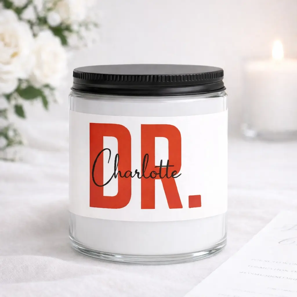 Dr Personalized Candle Gift, Future Doctor Graduation Gift, Medical School Graduation Present for Her Him, MD Residency Congratulations Candle, Doctor Office Decor, Class of 2026 Medical Graduate Keepsake, Personalized Candle New Doctor, conmgratulations