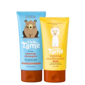 TisforTame New Hair Taming Shampoo & Nourishing Conditioner for Curls - Smooths Softens Defines Coconut Haircare Bundle with Sunflower & Vanilla Oils Hypoallergenic Cleanser