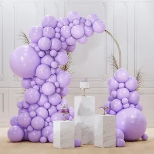 PartyWoo Thick Lavender Balloons 92pcs (18/12/10/5 in Sizes) - Light Pastel Purple Lilac Balloon Arch Garland Kit for Wedding, Baby Shower Party Decorations Purple-Q10