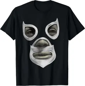 Enmascarado Plata Mexican Wrestler Legend El Santo Casual Short sleeve Cotton T-Shirt