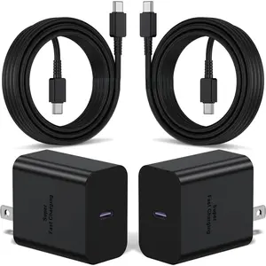 2Pack 45W USB C Super Fast Charging, USB C Wall Charger and 6ft Type C Cord Compatible with Samsung Galaxy S25 Ultra/S25/S25+/S24 Ultra/S24 Plus/S24+/S23 Ultra/S23+/S22 Ultra/S22 Plus/S21/Note 20