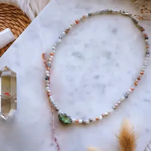 Magic Cloud Necklace | Labradorite Cloud Multi-colored aura moonstone .925 Sterling Silver