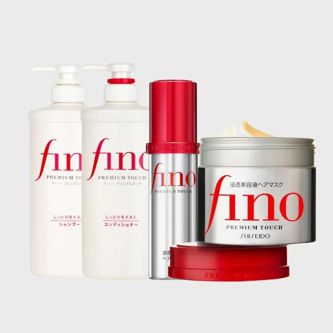 FINO Premium Touch Hair Mask 230g Repair Shampoo 550ml Conditioner 550ml Hair Oil 70ml Haircare Hairtreatment Cleanser Cleansing - 4-Pack Repairing Co