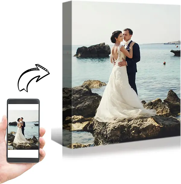 PrintToucan Personalized Canvas Prints 8x10 Inches Upload Your Photo Unframed Art Print Ready to Hang Wedding Baby Pet Gifts