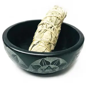 Hand-Carved Soapstone Smudge Bowl