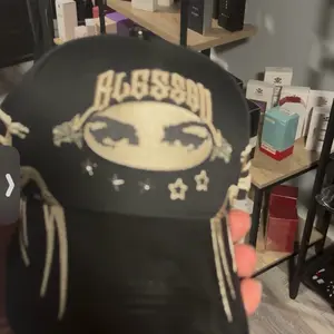 Baez&shifu Blessed Hat - Black Baseball Cap with "Blessed" Text and Star Design, Adjustable Fit, Perfect for Casual Wear