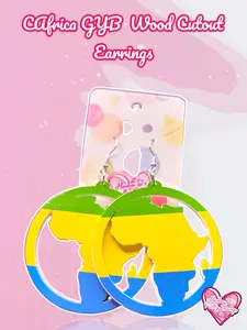 RSI CAfrica GYB Wood Cutout Ear*rings