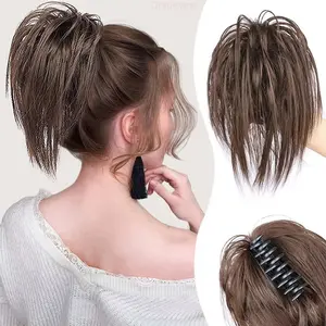 Messy Fountain Hair Claw Clip, Easy Apply No Heat Lazy Hairstyle, Lightweight Comfortable Secure Hold, for Ponytail Bun Updos, Perfect for Everyday Office Party Date Casual Quick Styling Messy Updo Hair Accessory
