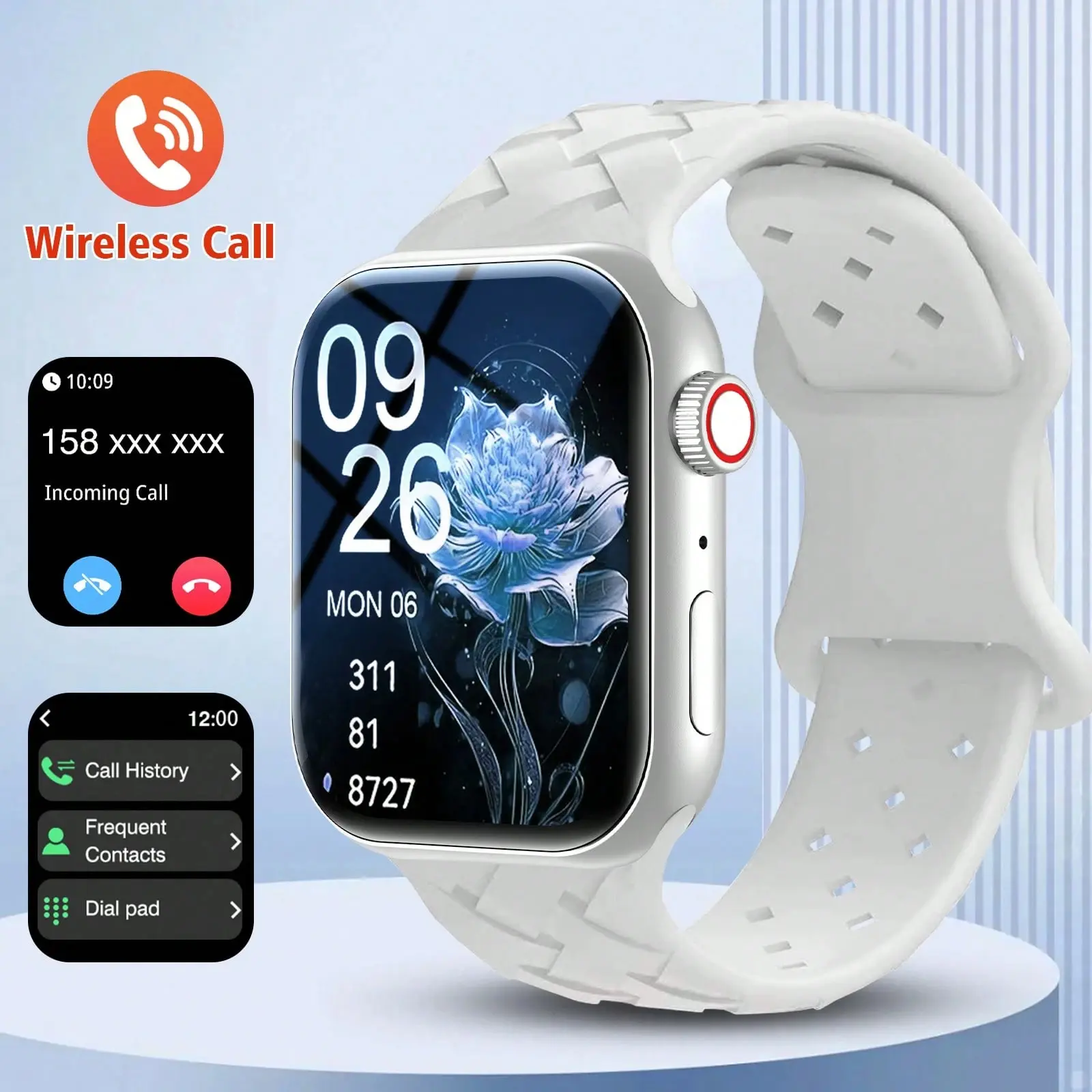 2.01" HD Smart Watch for Men & Women | Bluetooth Calling, Multi-Sport Modes, Music Control, Camera Remote, Weather Forecast, Stylish Woven Band