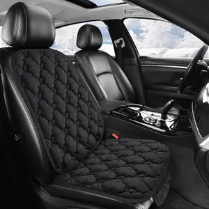 2pcs Car Seat Cushion, Car Interior Cushions, Diagonal Grid Design, Plush Material, Comfortable and Warm, Easy Installation, Suitable for All Seasons, Car Seat Protectors