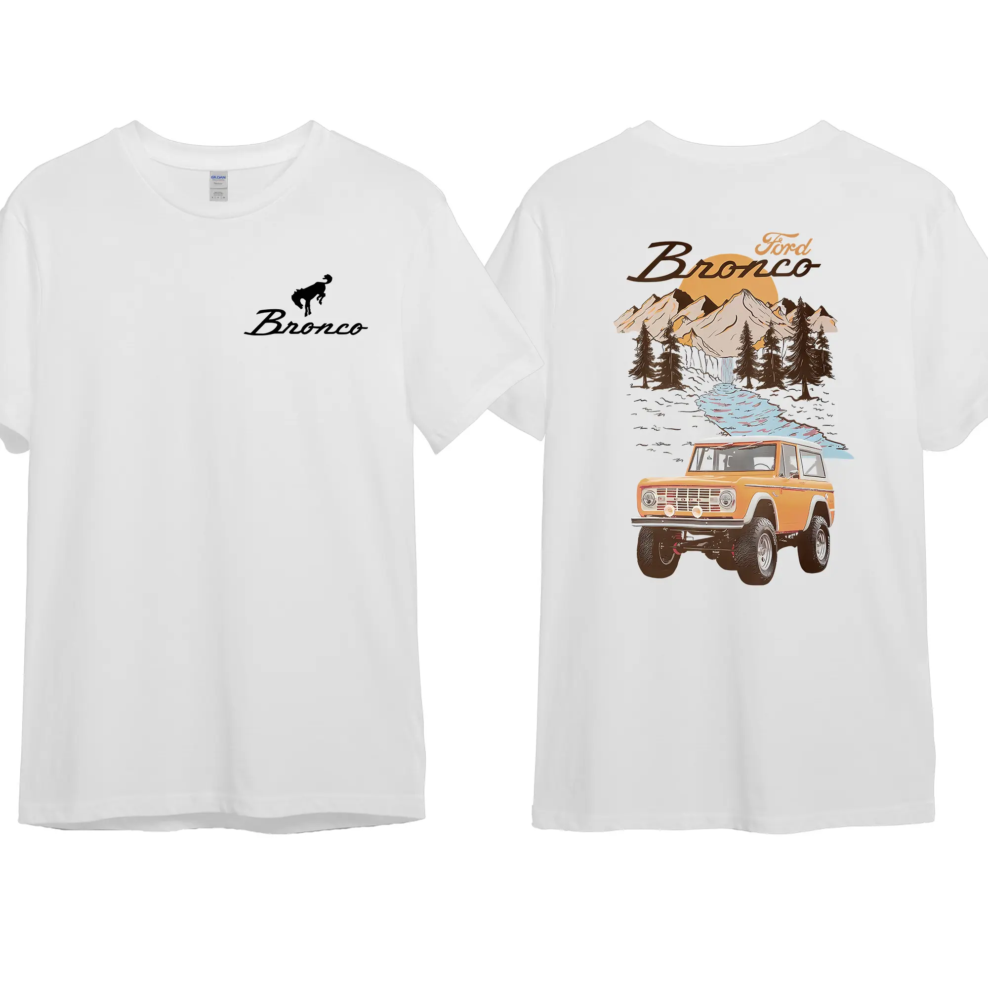 Ford Bronco T-Shirt The Vintage Car National Park Style Streetwear