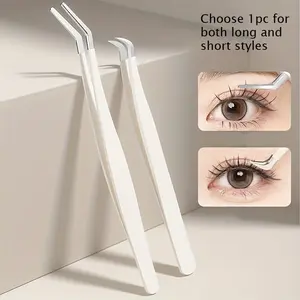 Eyelash Applicator Tool DIY Lash Tweezers Curved Eyelash Tweezers For Easy Lashes Application And Removal