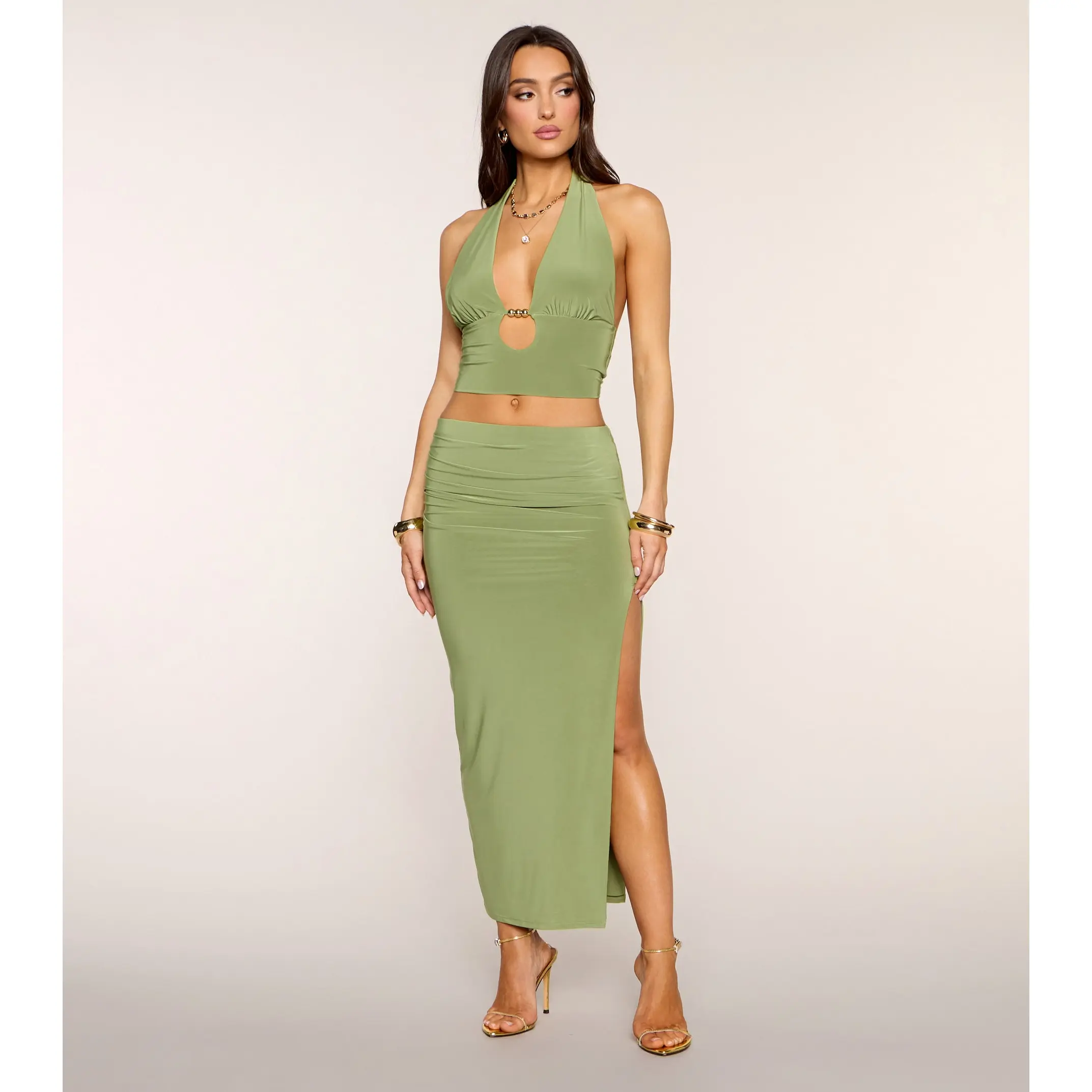 Sunkissed Confidence Bodycon Maxi Skirt