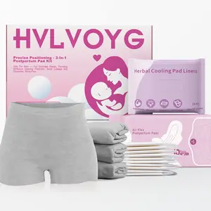 HVLVOYG Postpartum Pads Kit, 15 Pcs Postpartum Essentials, Postpartum Recovery Care, New Mom Gifts, Labor Delivery for Postpartum Pads, Disposable Underwear, Cooling Pad Liners