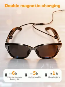 Smart Glasses Sunglasses for Men & Women, Bluetooth Open-Ear AI Glasses, UV400 Lenses, AI Assistant, Hands-Free Calls & Music for Driving, Running & Cycling