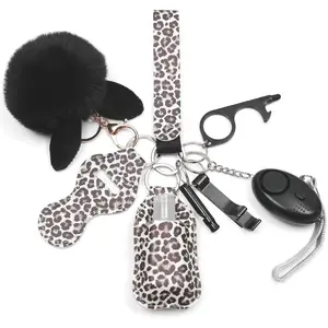 Safety Keychain Full Set For Women, Safety Keychain Set With , 9 count Protective Accessories For Women