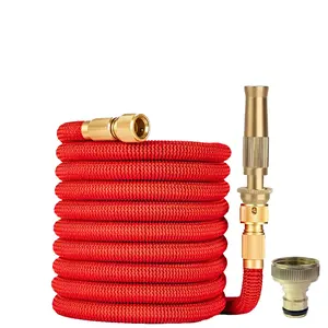 Magic Expandable Durable Garden Hose, Collapsible Garden Hose, High Pressure Car Wash Soft Tube, Pure Copper Adjustable Water Gun Set, Adjustable Nozzle, 25ft-150ft Options