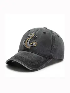 Vintage Anchor Maritime Work Baseball Cap, Trendy Sailor Hat with 3D Embroidery, Adjustable Size, Outdoor Sports Hat, Ideal Gift