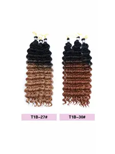Deep Wave Braiding Hair, Synthetic Braided Hair Extensions, French Curls Pre-Stretched Hair for Braiding, High-Quality Natural Look, Wavy Synthetic Hairpiece