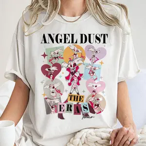 Funny Angel Dust The Eras Tour Themed Shirt, Hazbin Hotel Cartoon Merch, Birthday Gift for fan, Helluva Boss Gift