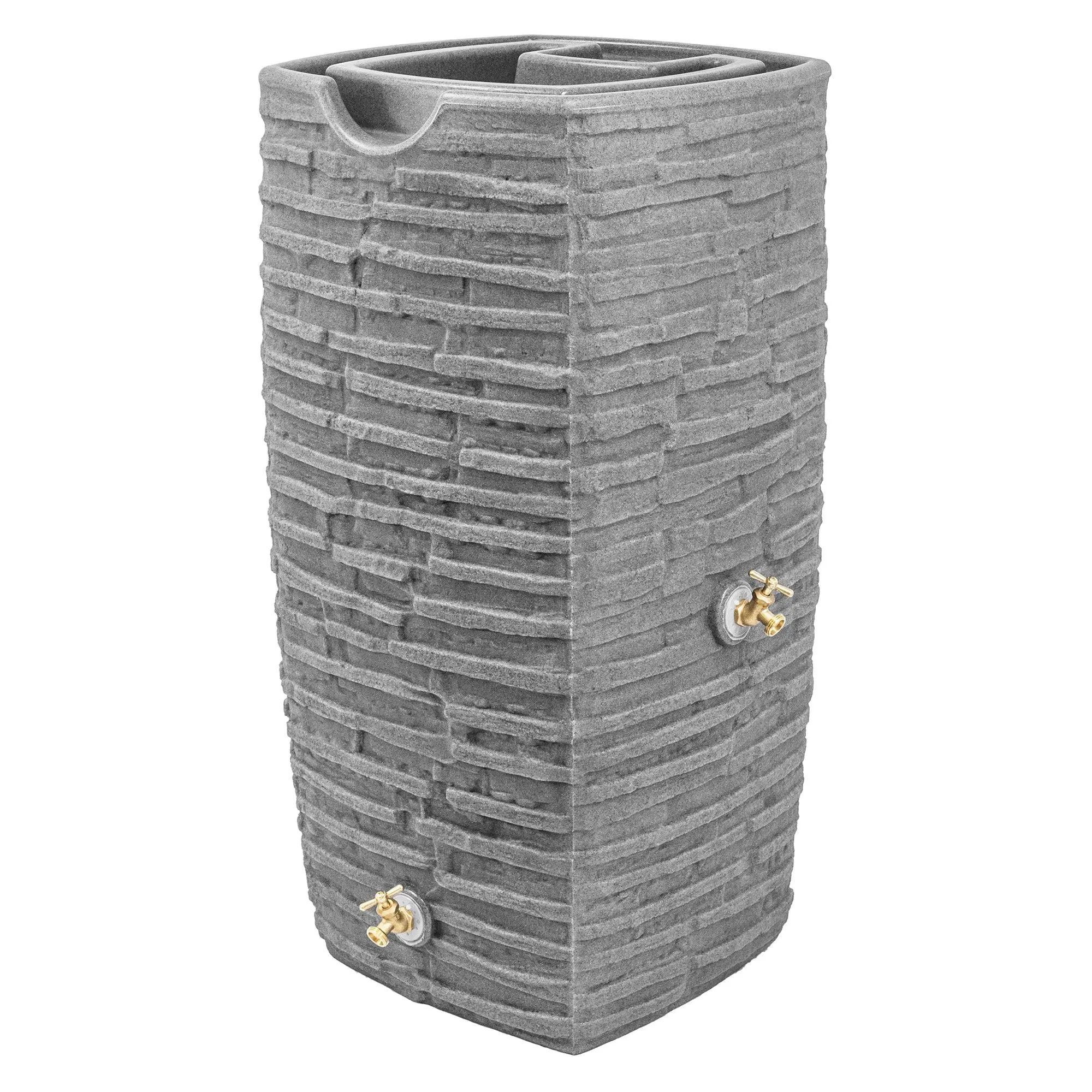 Good Ideas Impressions Riverwalk 50 Gal Rain Saver with Spigots Container Mother Good Ideas Impressions Riverwalk 50 Gal Rain Saver with Spigots Container Mother