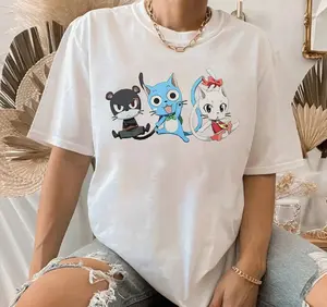 Gildan Women's Fitted Cotton Crew Neck Top - Anime Fairy Tail Graphic, Anime-Style, Fairy-Inspired, Affordable Casual Womenswear, Anime-Style Women's T-Shirts, Fairy-Inspired Women's T-Shirts Tshirt