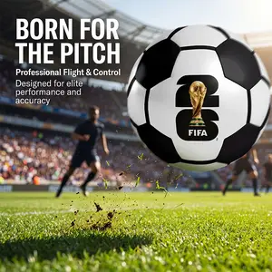 FIFA World Cup 2026 Ball, FIFA Certified, Official Match Weight, Low Bounce, Air Retention, Durable PU, Suitable for Youth & Adult.