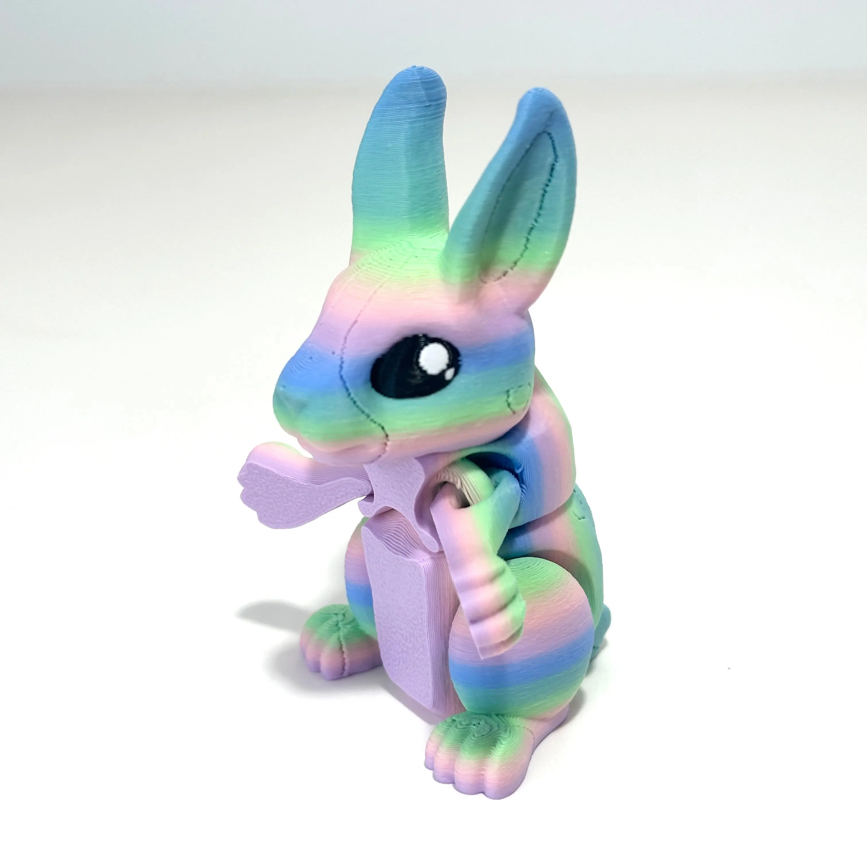 Flexi Bunny - 3D Printed Articulating Figure Decor Lightweight