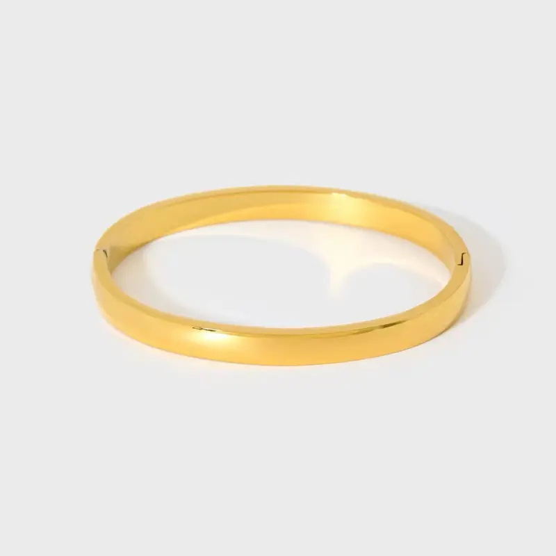 Sleek Elegant Polish Clash Steel Bracelet - Crafted from Durable Steel Material, Daily Wear Fashion Costume Jewelry Bracelet