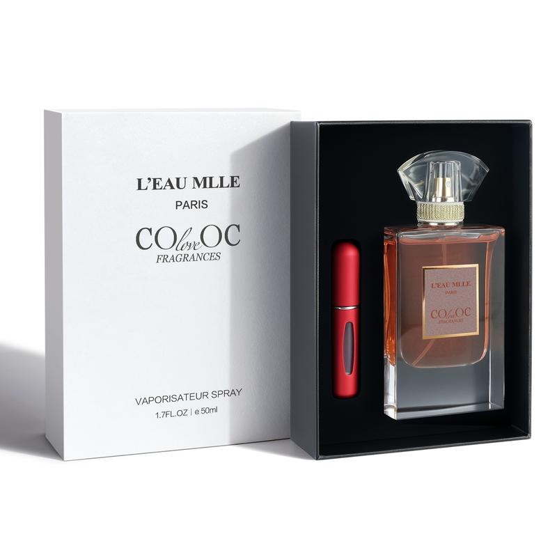 L'EAU MLLE French Perfume for Women, Fresh Floral Oriental Scent With Citrus | Rose | Vanilla | Musk, Long Lasting Eau de Parfum for Daily Wear | Luxury Fragrance Gift, A Red Empty Bottle