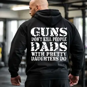 GUNS DON'T K*LL PEOPLE DADS WITH PRETTY DAUGHTERS DO Print Men's Shirt, Top Menswear, Cotton Tee, Sweatshirt, Menswear, Tops,Gift for Husband,  Unisex, Fabric, Streetwear