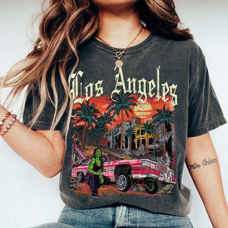 Los Angeles Lowrider - Comfort Colors Graphic Tee Menswear Shirt