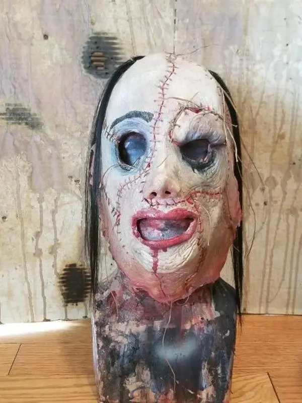Patches scary horror Halloween mask Hand Paint