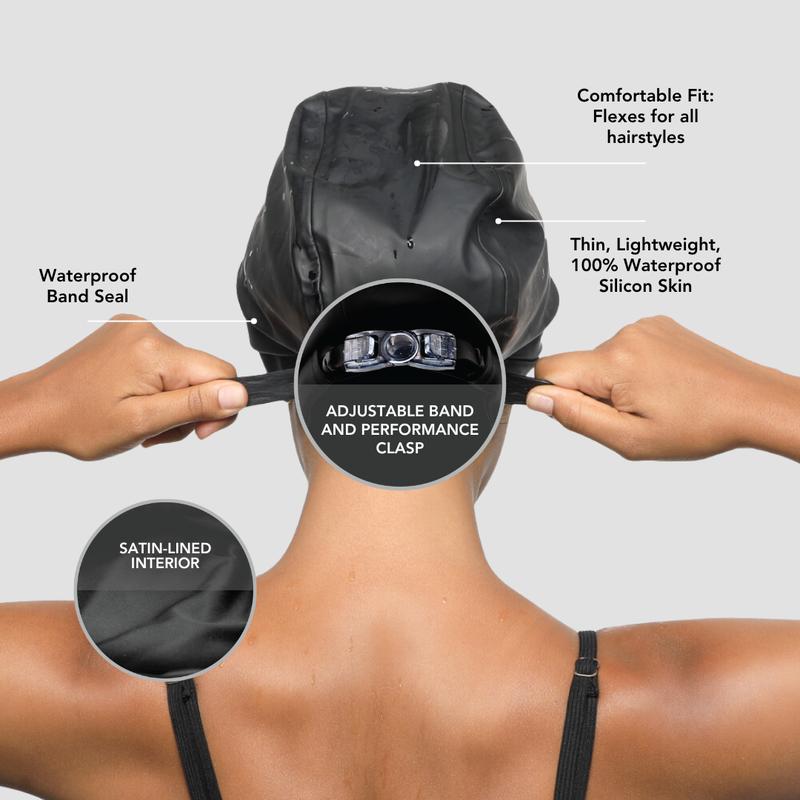 Hairbrella Satin-Lined Waterproof, Adjustable Swim Cap Sport Hairbrella Satin-Lined Waterproof, Adjustable Swim Cap Sport