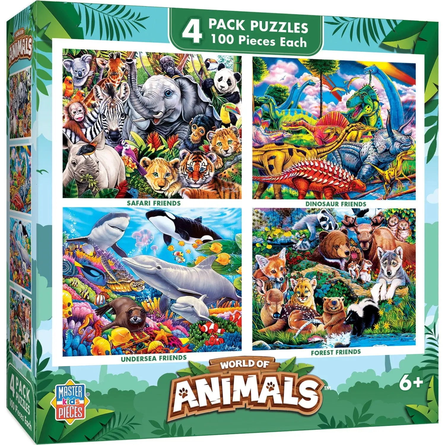 World of Animals 100 Piece Jigsaw Puzzles 4-Pack V1 World of Animals 100 Piece Jigsaw Puzzles 4-Pack V1
