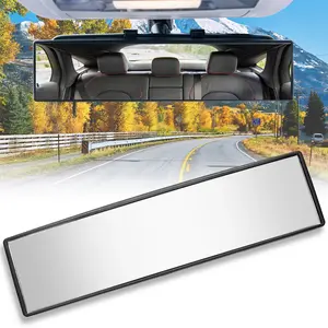 Joytutus Universal 11.81 Inch Panoramic Convex Rearview Mirror for Car SUV Trucks, Adjustable Buckles, Anti-Fall Protection, Effective Blind Spot Reduction - Rearviewmirror