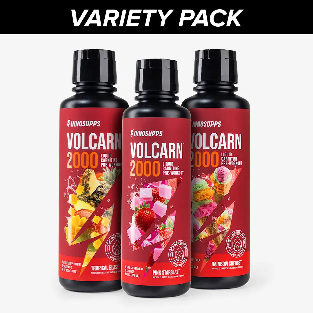 Inno Supps Volcarn 2000 – 3 Pack of Liquid L-Carnitine for Energy, Focus & Workout Performance Protein Supplement Lean Protein